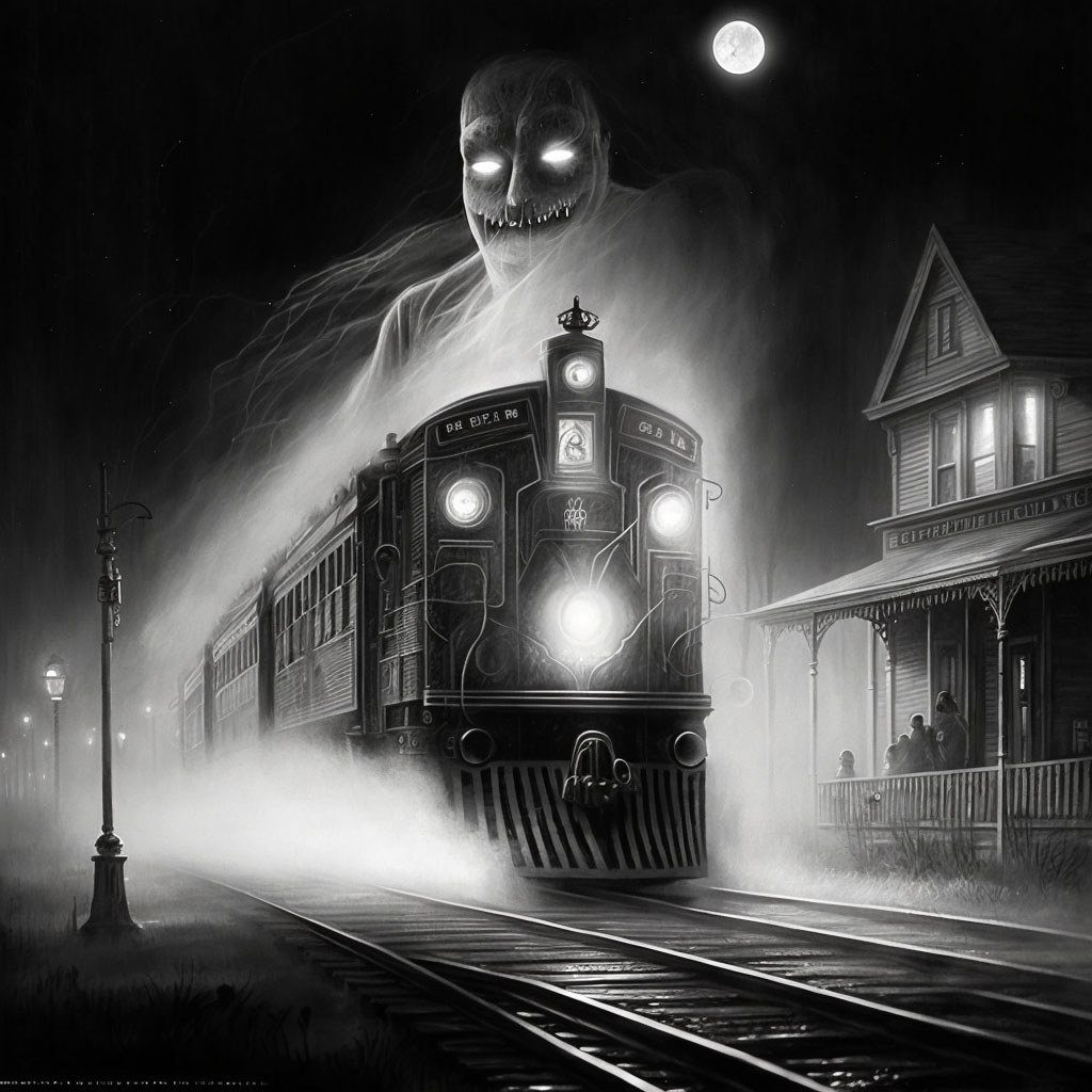Illustration of the ghost train of Essex, CT