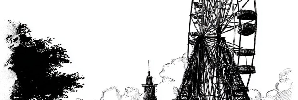 illustration of a haunted fairground in Somers, CT